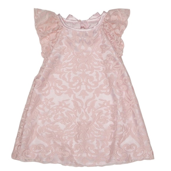 Biscotti Girls now back ruffle sleeve dress